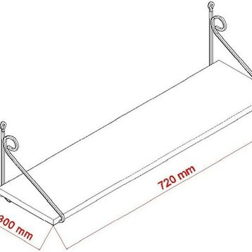 Decormet Seramoni 1 Raflı Ceviz Raf Seti
