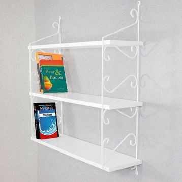 Decormet Seramoni 3 Raflı Beyaz Raf Seti