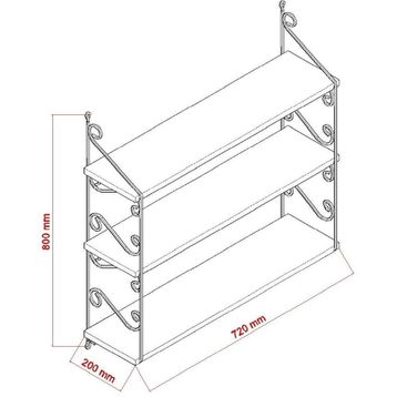 Decormet Seramoni 3 Raflı Beyaz Raf Seti