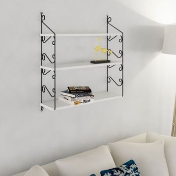 Decormet Seramoni 3 Raflı Beyaz Raf Seti