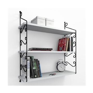 Decormet Seramoni 3 Raflı Beyaz Raf Seti