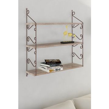 Decormet Seramoni 3 Raflı Sakramento Adena Raf Seti