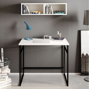 Decorotika Gama Beyaz Siyah Çalışma Masası