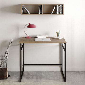 Decorotika Gama Ceviz Siyah Çalışma Masası
