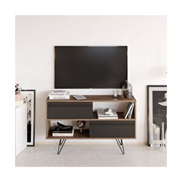Decorotika Kerby Antrasit Ceviz Tv Ünitesi