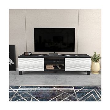 Decorotika Lukas Beyaz Siyah Tv Ünitesi