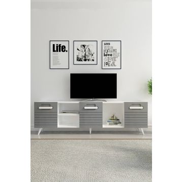 Decorotika Wing Antrasit-Gri Tv Ünitesi