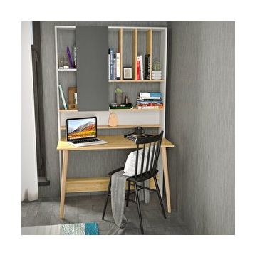 Decorotika Wood Beyaz Safirmeşe Çalışma Masası