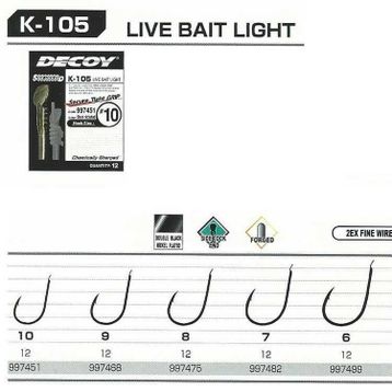 Decoy K-105 Live Bait Light 6 Olta İğnesi