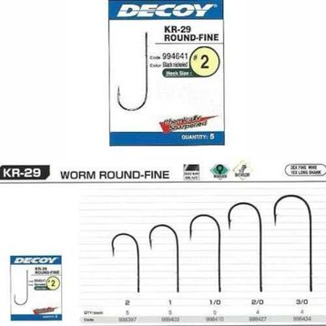 Decoy KR-29 Worm Round Fine Black Nickel Olta iğnesi