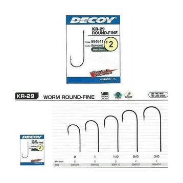Decoy KR-29 Worm Round Fine Black Nickel Olta iğnesi