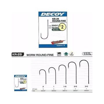 Decoy KR-29 Worm Round Fine Black Nickel Olta iğnesi
