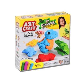 Dede 03549 3D Dinozor Oyun Hamuru Seti