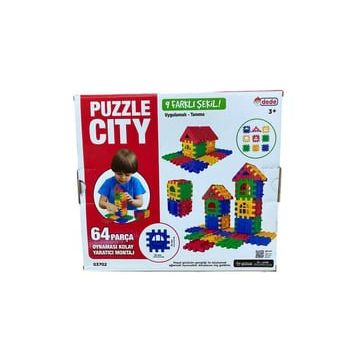 Dede City 3D Yapı ve Tasarım Blokları 64 Parça Puzzle