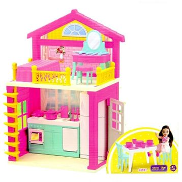 Dede Oyuncak Aksesuarlı Lolanın 2 Katlı Evi