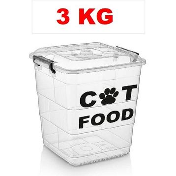 DeemBro 3 kg Kapasite Kedi Kuru Mama Saklama Kabı