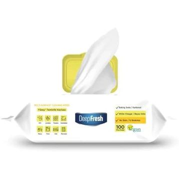 Deep Fresh 100 Yaprak Limon İz Bırakmaz Yüzey Temizlik Havlusu