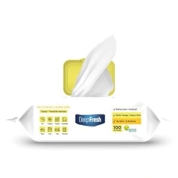 Deep Fresh 100 Yaprak Limon İz Bırakmaz Yüzey Temizlik Havlusu