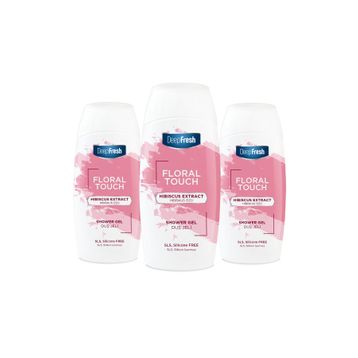 Deep Fresh Floral Touch Hibiskus Özü 3x400 ml Duş Jeli