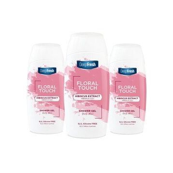 Deep Fresh Floral Touch Hibiskus Özü 3x400 ml Duş Jeli