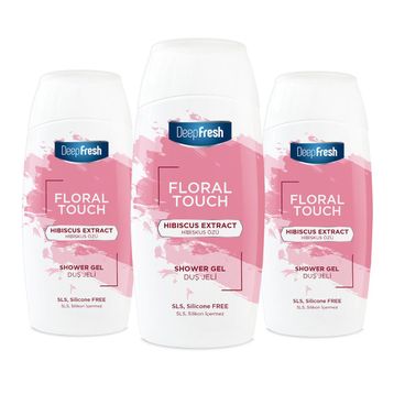Deep Fresh Floral Touch Hibiskus Özü 3x400 ml Duş Jeli