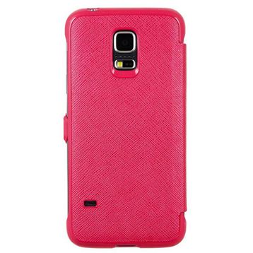 Deer Case Samsung Galaxy S5 View Flip Kahverengi Cep Telefonu Kılıfı
