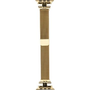 Deercase Apple Watch Stainless Steel Gold Taşlı Kadın Akıllı Saat Kordon