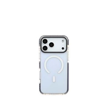 Deercase İphone 17 Pro Gri Beyaz Premium Darbe Emici Lüks Kamera Korumalı Magsafe Uyumlu Telefon Kılıfı