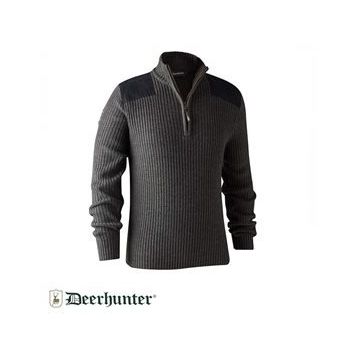 Deerhunter Rogaland Gri L Yarım Fermuarlı Kazak