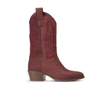 Deery E8002ZBRDC01 Bordo Deri Kadın Çizme