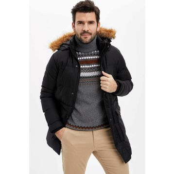 DeFacto 223554114 Haki Kapüşonlu Bomber Mont Erkek Mont