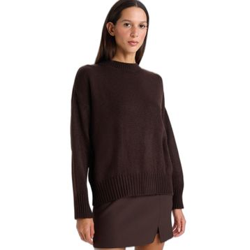 DeFacto 224709154 Kahve Oversize Triko Kadın Kazak