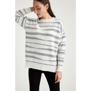 DeFacto 224709154 Kahve Oversize Triko Kadın Kazak