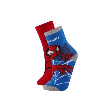DeFacto A6340A8NS Erkek Çocuk Marvel Spiderman 2'li Pamuklu Kışlık Çorap