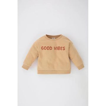 DeFacto A7391A523AU Slogan Baskılı Erkek Çocuk Sweatshirt