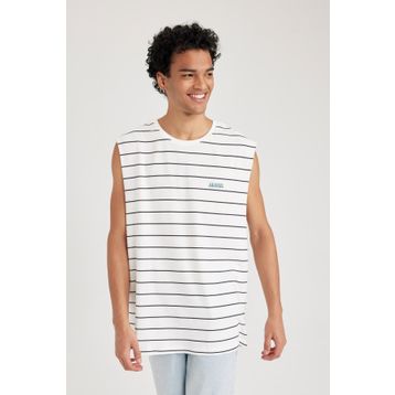 DeFacto A8866AX23HSWT34 Erkek Boxy Fit Basic Bisiklet Yaka Atlet