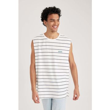DeFacto A8866AX23HSWT34 Erkek Boxy Fit Basic Bisiklet Yaka Atlet