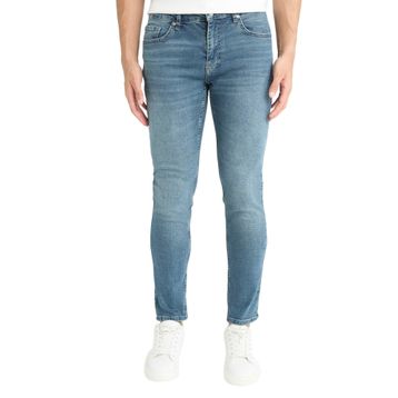 DeFacto B4539AX23AU NM40 Mavi Pedro Slim Fit Dar Kalıp Normal Bel Dar Paça Erkek Jean Pantolon