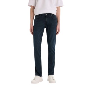 DeFacto B4539AX23AU NM40 Mavi Pedro Slim Fit Dar Kalıp Normal Bel Dar Paça Erkek Jean Pantolon