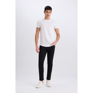 DeFacto B4541AX23AU Mavi Carlo Skinny Fit Ekstra Dar Kalıp Normal Bel Ekstra Dar Paça Erkek Jean Pantolon