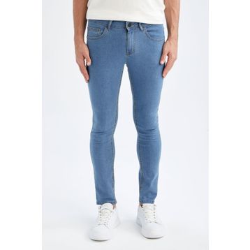DeFacto B4541AX23AU Mavi Carlo Skinny Fit Ekstra Dar Kalıp Normal Bel Ekstra Dar Paça Erkek Jean Pantolon
