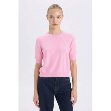 DeFacto D6272AX25SM PN82 Pembe Basic Triko Kadın Kazak