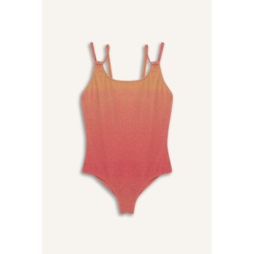 DeFacto E3538A825HS Degrade Baskılı Coral Kız Çocuk Mayo