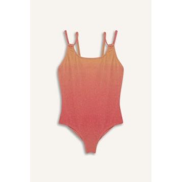 DeFacto E3538A825HS Degrade Baskılı Coral Kız Çocuk Mayo