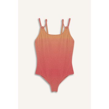 DeFacto E3538A825HS Degrade Baskılı Coral Kız Çocuk Mayo