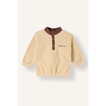 DeFacto G1124A525WN Baskılı Düğmeli Polar Erkek Bebek Sweatshirt