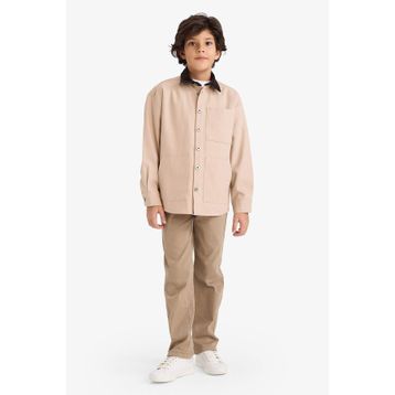DeFacto G6419A826SP Pamuk Kontrast Gömlek Yaka Gabardin Erkek Çocuk Ceket
