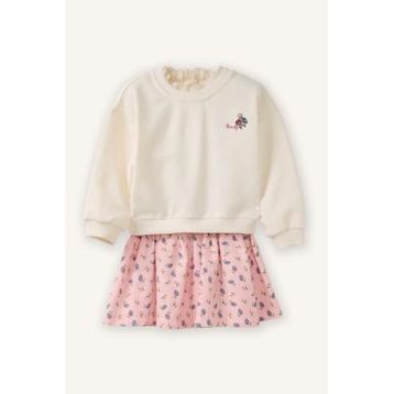DeFacto G8105A526SM 2'li Takım Sweatshirt Kız Bebek Etek