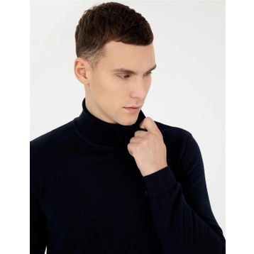 DeFacto H6905AZ Siyah Basic Triko Kazak