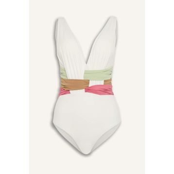 DeFacto H8836AX26HS Lilyrose Regular Fit Beyaz Kadın Mayo